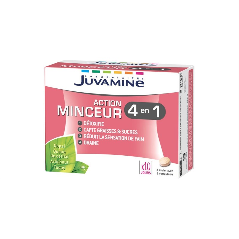 JUVAMINE Action Minceur 4 En 1 60 Comprimés 33G - Marché Du Coin