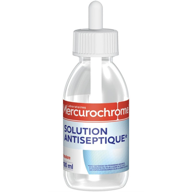 MERCUROCHROME Solution Antiseptique Incolore 100Ml - Marché Du Coin