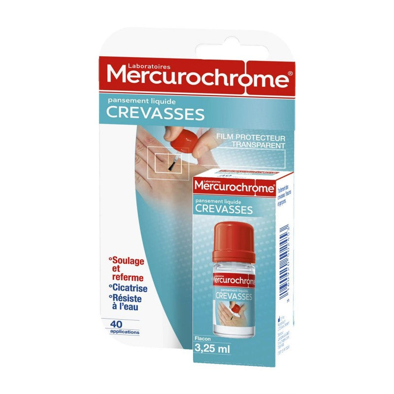 MERCUROCHROME Pansement Liquide Crevasses Mains 3Ml - Marché Du Coin