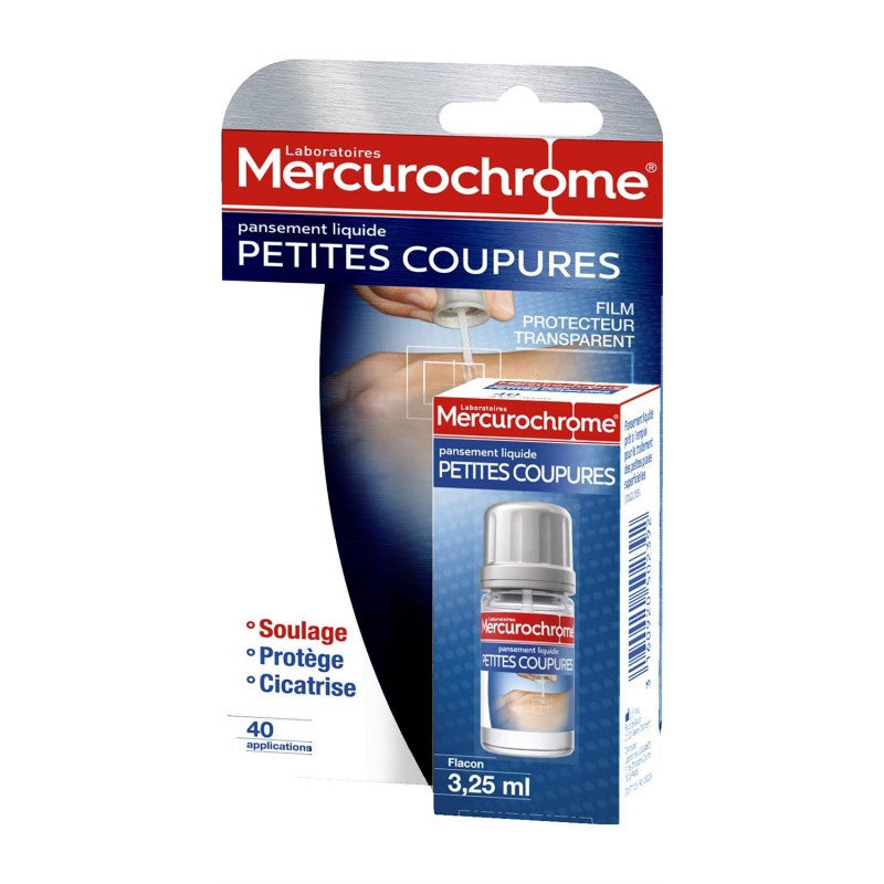 MERCUROCHROME Pansement Liquide Petites Coupures 3Ml - Marché Du Coin