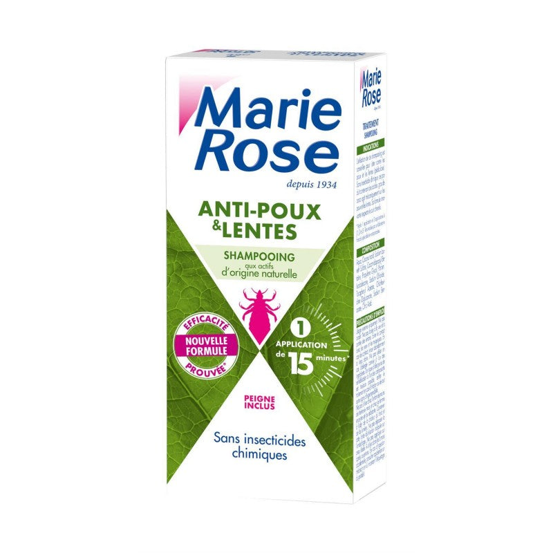 MARIE ROSE Shampoing Anti-Poux & Lentes Huile Essentielles 125Ml - Marché Du Coin