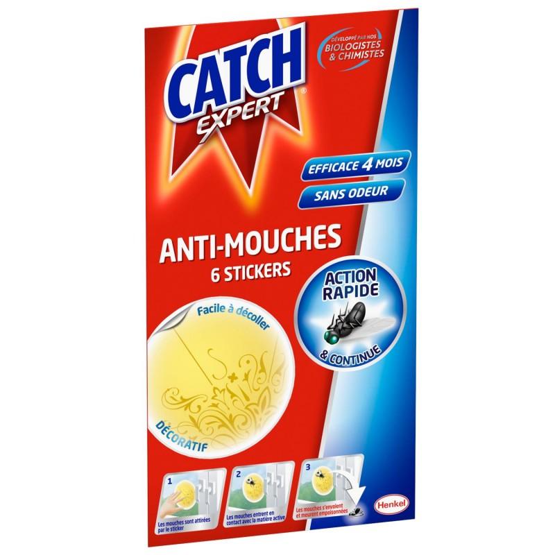 CATCH Stickers Anti-Mouches Décoratifs Jaune X 6 - Marché Du Coin