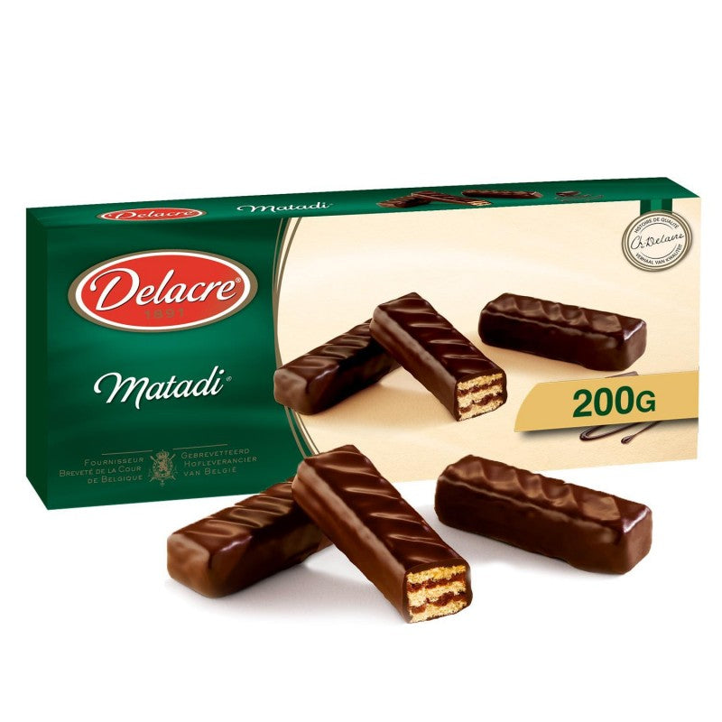 DELACRE Matadi Biscuits Gaufrettes Chocolat Noir 125G - Marché Du Coin