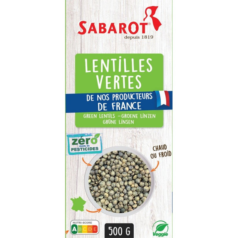 SABAROT Lentille Verte Zrp 500G - Marché Du Coin