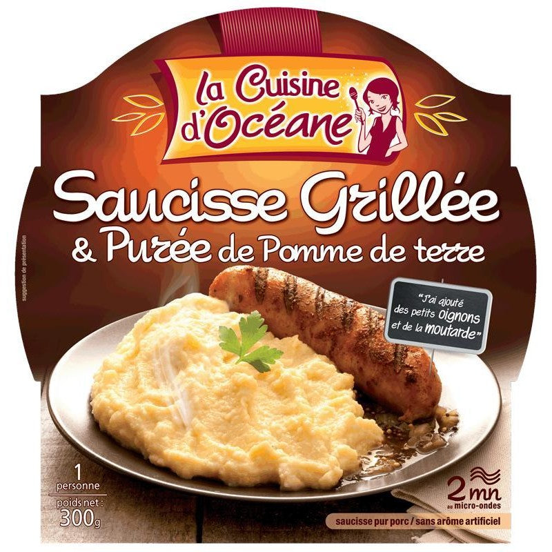 LA CUISINE D'OCÉANE Saucisse Grillée Et Purée 300G - Marché Du Coin