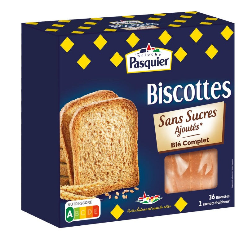 PASQUIER Biscottes Blé Complet Sans Sucres Ajoutés 300G - Marché Du Coin