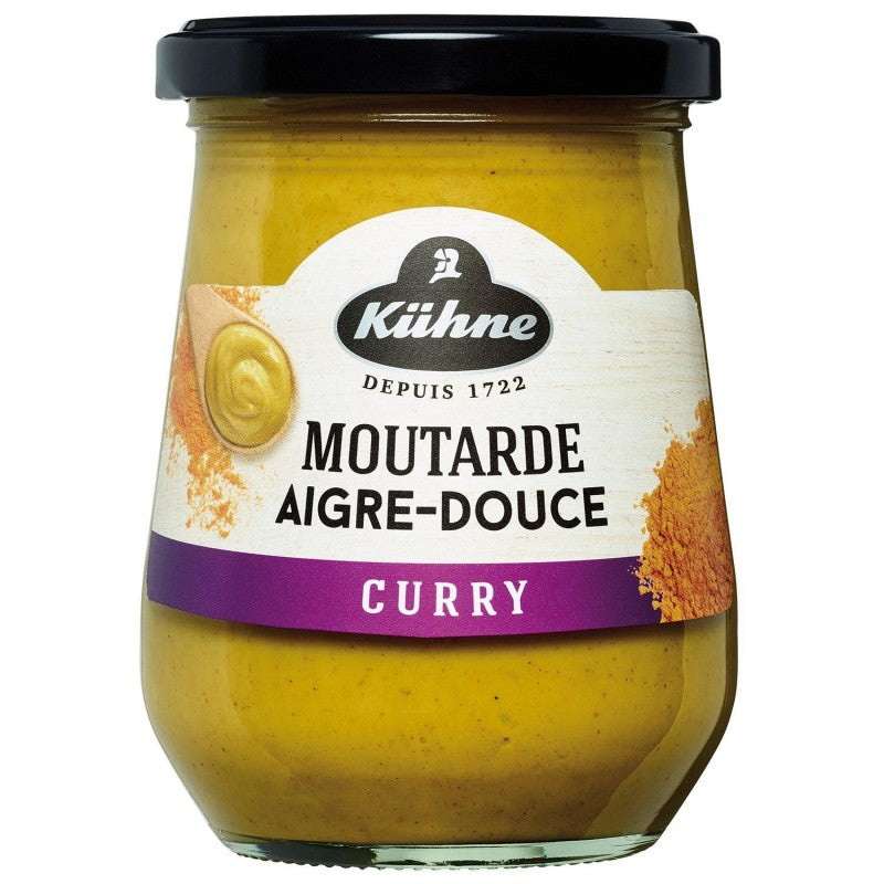 KÜHNE Moutarde Aigre Douce Curry 250G - Marché Du Coin