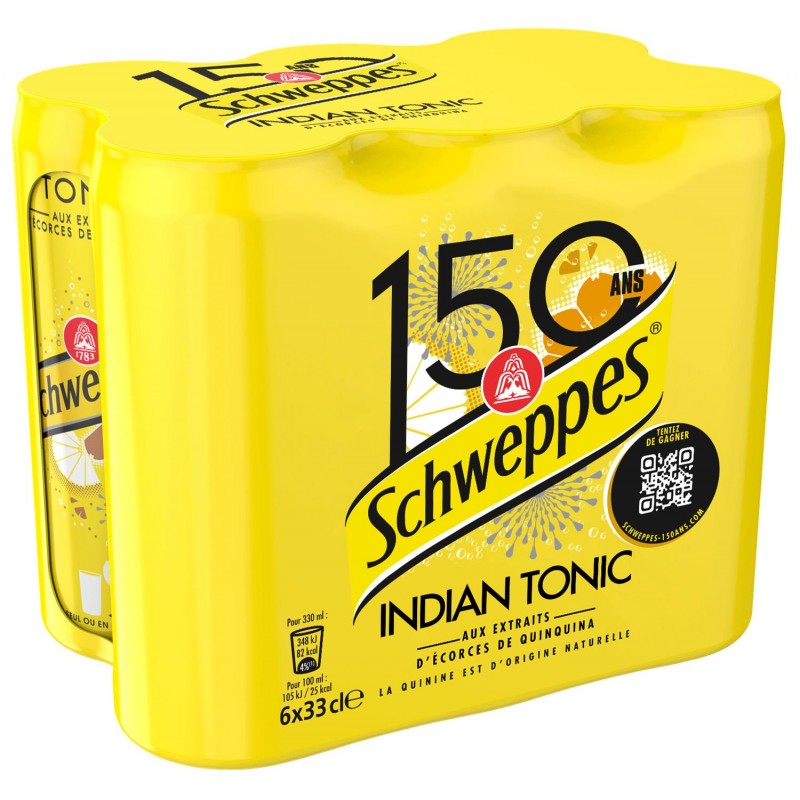 SCHWEPPES Indian Tonic Boite Slim 6X33Cl - Marché Du Coin