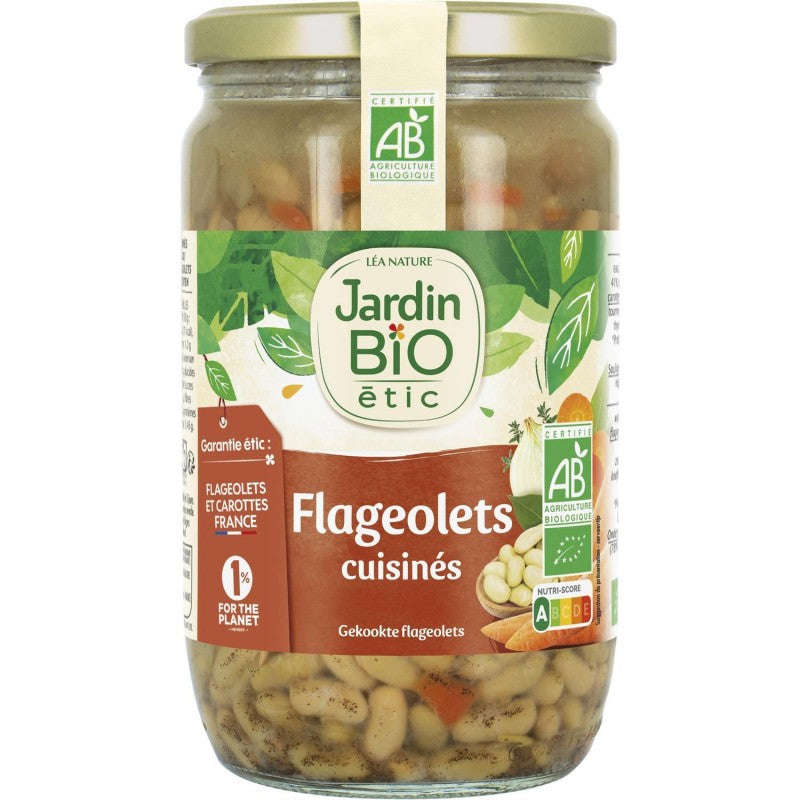 JARDIN BIO Jardin Bio Étic Flageolets Cuisinés Bio 680G - Marché Du Coin