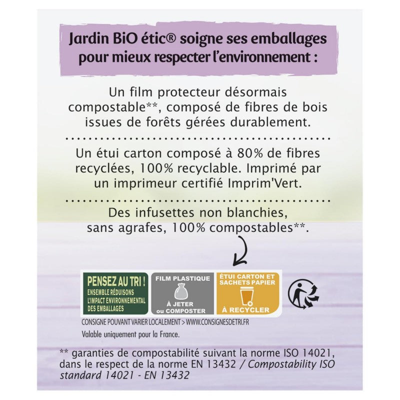 JARDIN BIO Infusion Détox Bio 20 Sachets + Étui 30G - Marché Du Coin