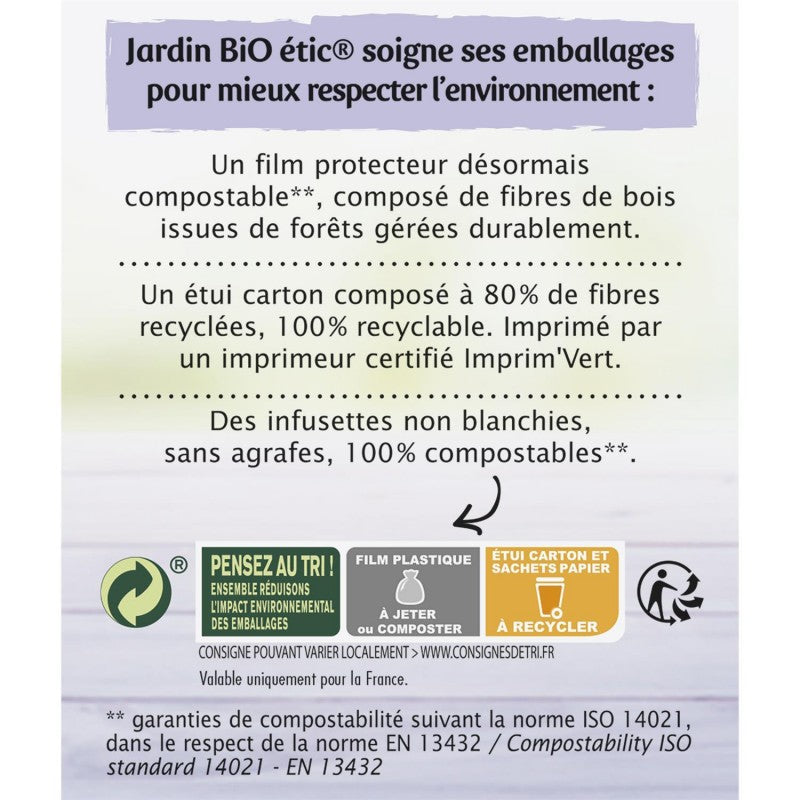 JARDIN BIO Jardin Bio Étic Infusion Digestion Légère Bio 20 Sachets + Étui 30G - Marché Du Coin