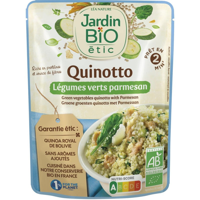 JARDIN BIO Quinotto Légumes Verts Parmesan Sachet Express 220G - Marché Du Coin