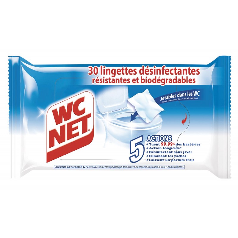 WC NET Lingettes Desinfectantes 30 Lingettes - Marché Du Coin