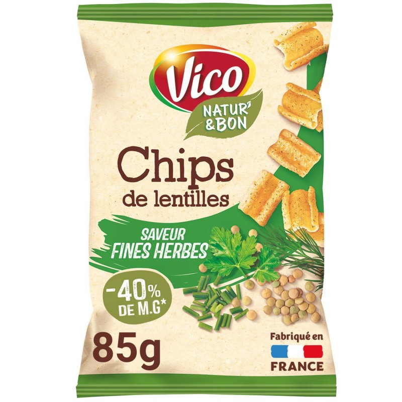 VICO Chips De Lentilles Fines Herbes 85G - Marché Du Coin