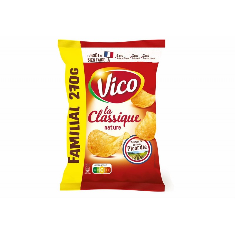 VICO Chips La Classiques Nature Format Familial 270G - Marché Du Coin
