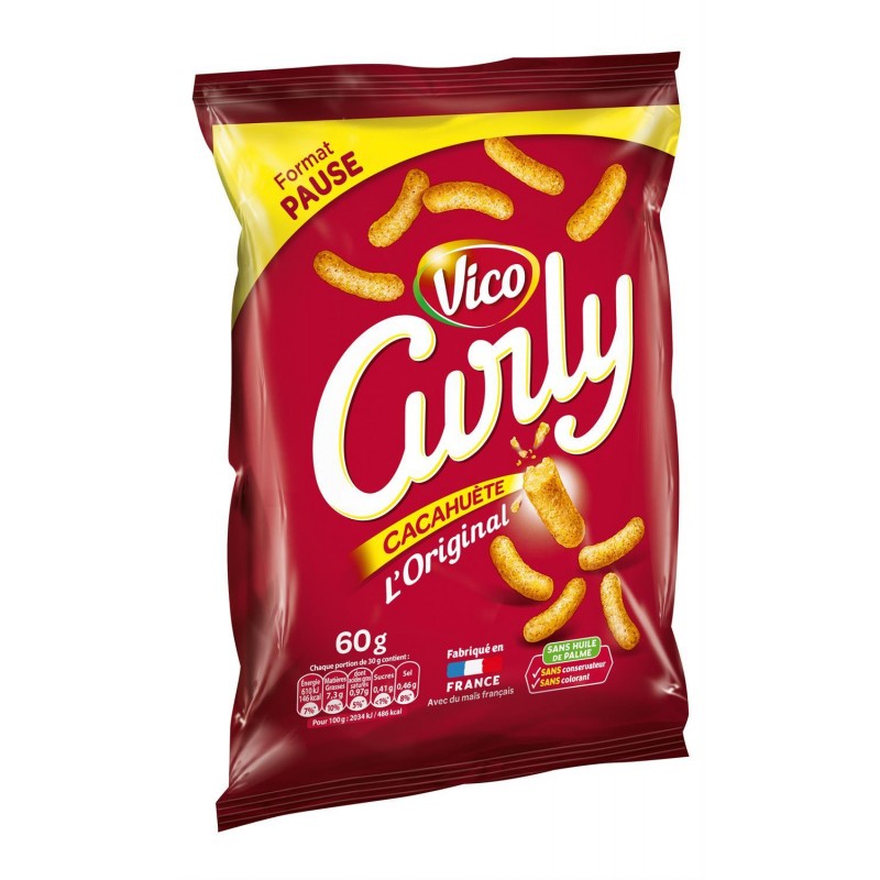 VICO Curly Cacahuète 60G - Marché Du Coin