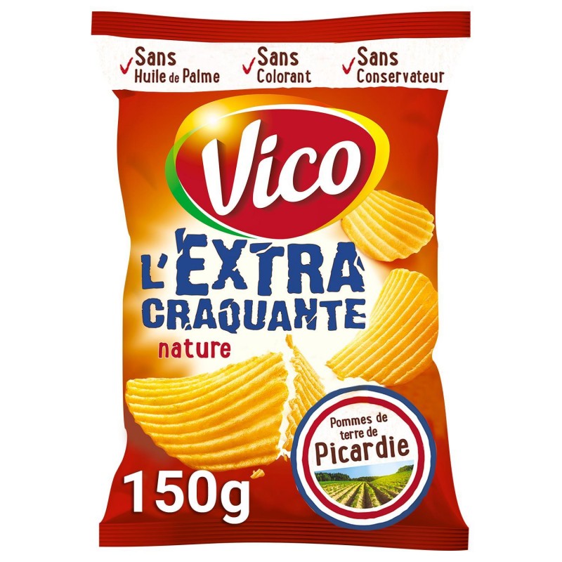 VICO Chips Ondulées Extra Craquantes Nature 150G - Marché Du Coin