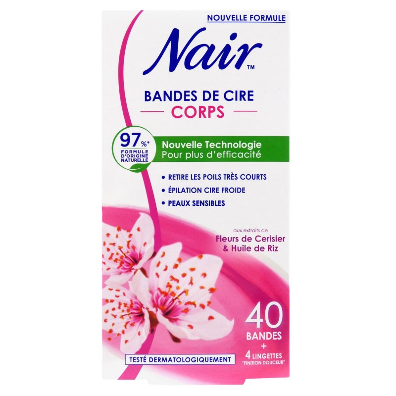 NAIR Bandes Cire Froide Corps Cerisier X40 - Marché Du Coin