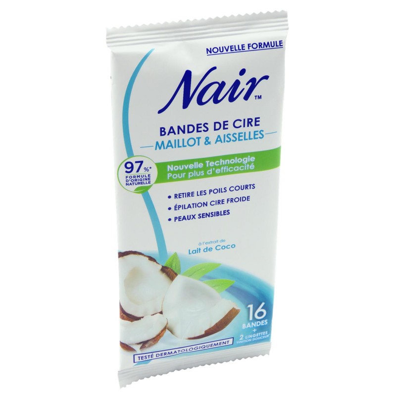 NAIR 16 Bande De Cire Froide Bikini Parfum Coco - Marché Du Coin