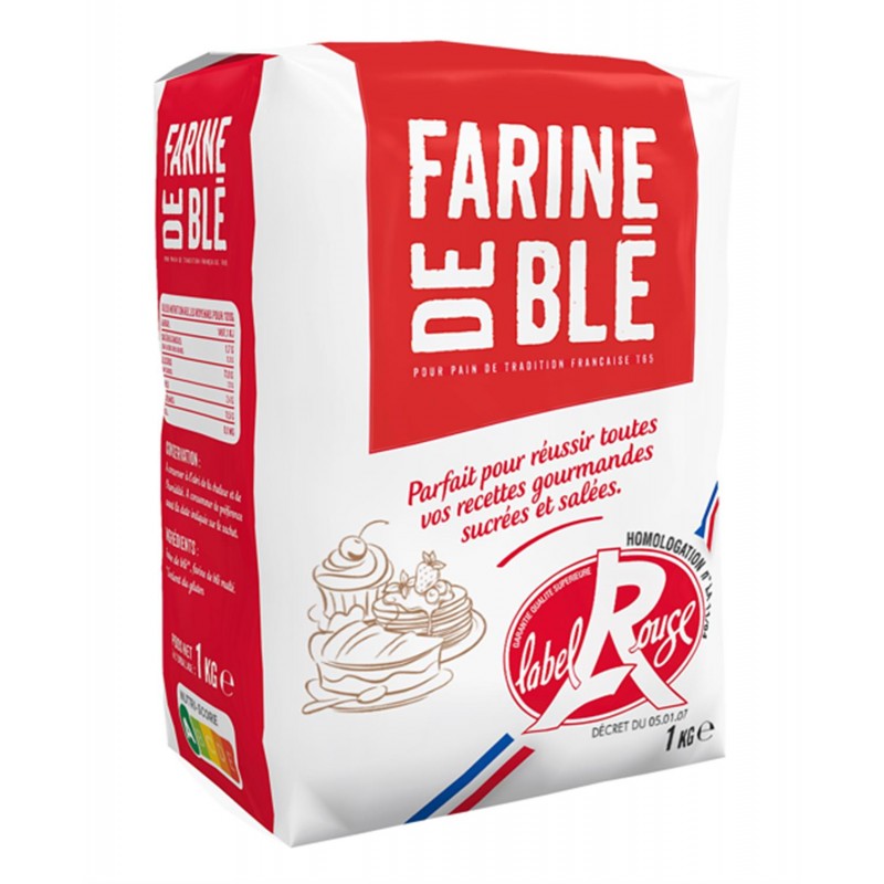 LA COMPAGNIE DES FARINES LABEL ROUGE Farine De Blé Label Rouge T65 1000G - Marché Du Coin