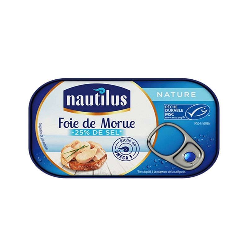 NAUTILUS Foie De Morue Nature 120G - Marché Du Coin