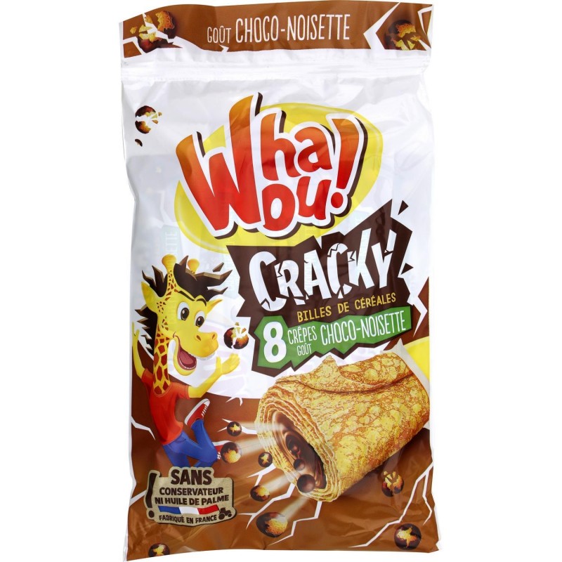 WHAOU! Crepes Cracky Chocolat Noisettes Et Cereales 256G - Marché Du Coin