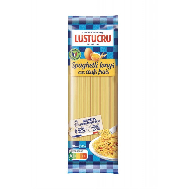 LUSTUCRU Spaghetti Aux Oeufs Frais 500G - Marché Du Coin