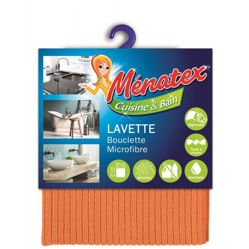 LA MENAGERE Lavette Bouclée Microfibre Taille 31X32Cm - Marché Du Coin