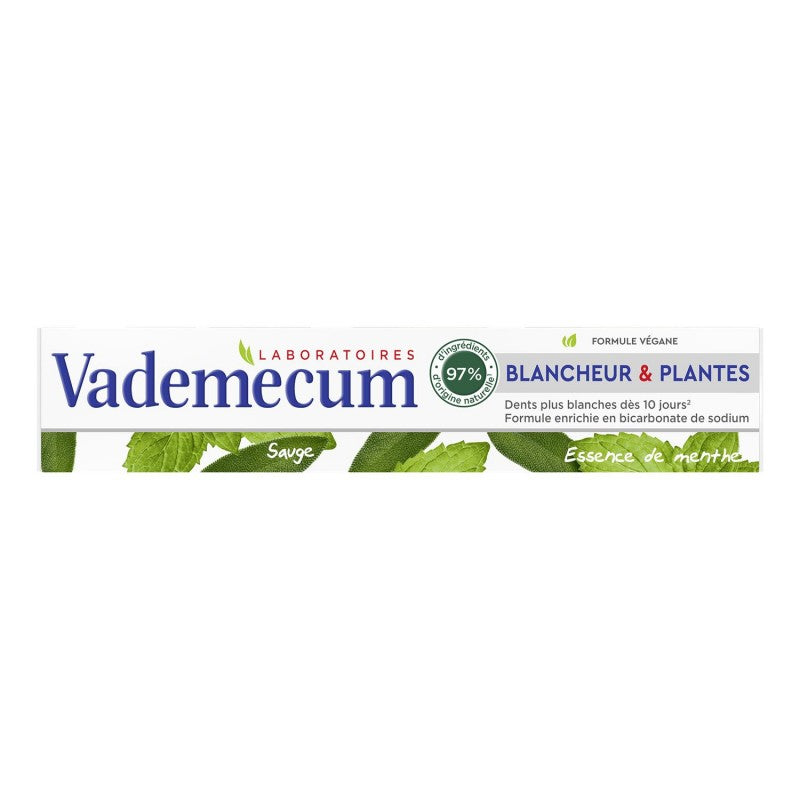 VADEMECUM Dentifrice En Tube Blancheur Et Plantes 75Ml - Marché Du Coin