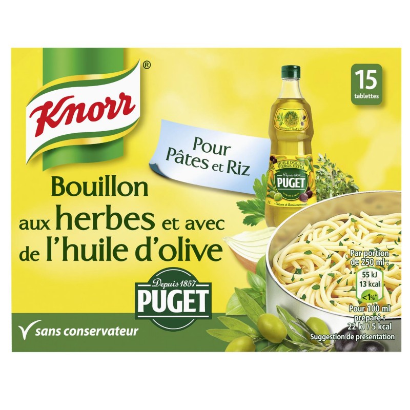 KNORR Bouillon Géant Herbes Huile Olive 150G - Marché Du Coin