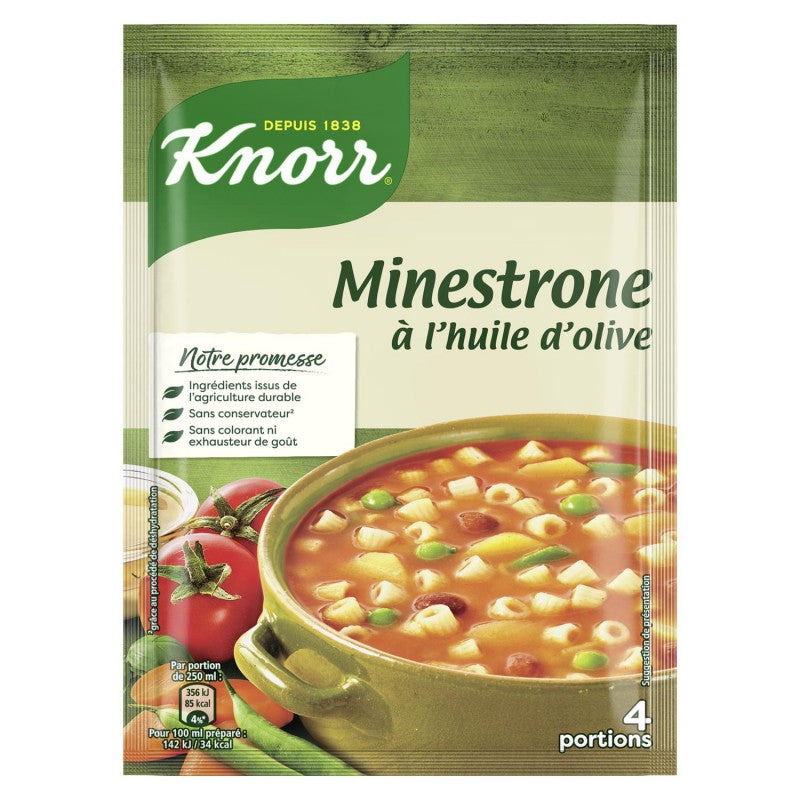 KNORR Minestrone À L'Huile D'Olive Sachet 4 Assiettes - Marché Du Coin