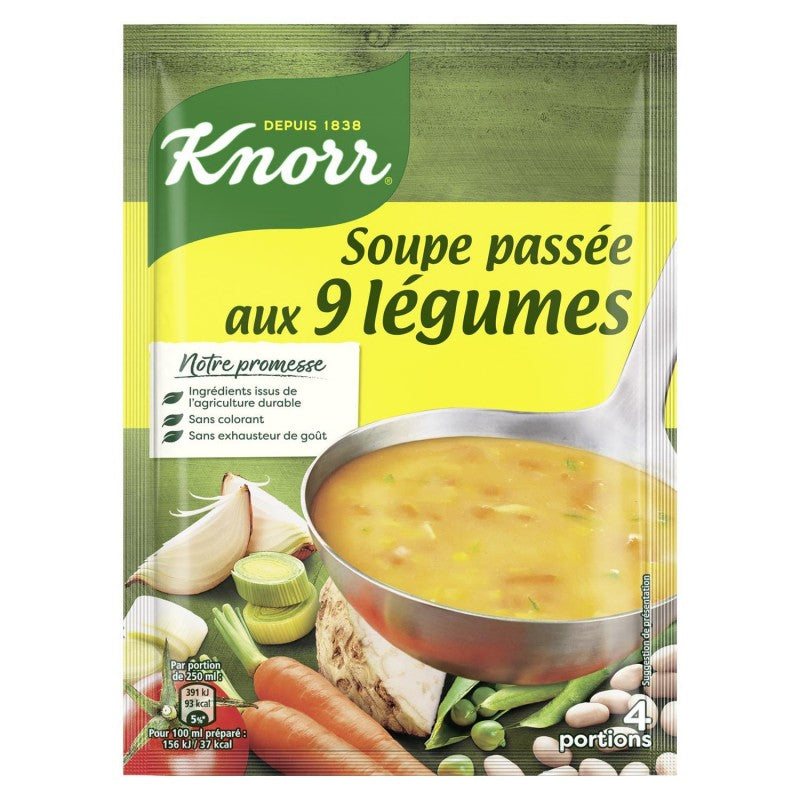 KNORR Soupe Passée Aux 9 Légumes 105G - Marché Du Coin