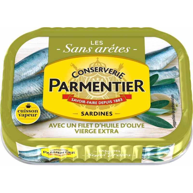 PARMENTIER Sardines Vapeur Nature 135G - Marché Du Coin