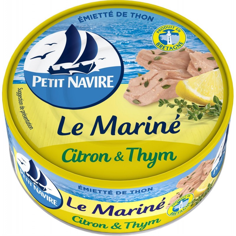 PETIT NAVIRE Thon Mariné Citron Et Thym 110G - Marché Du Coin
