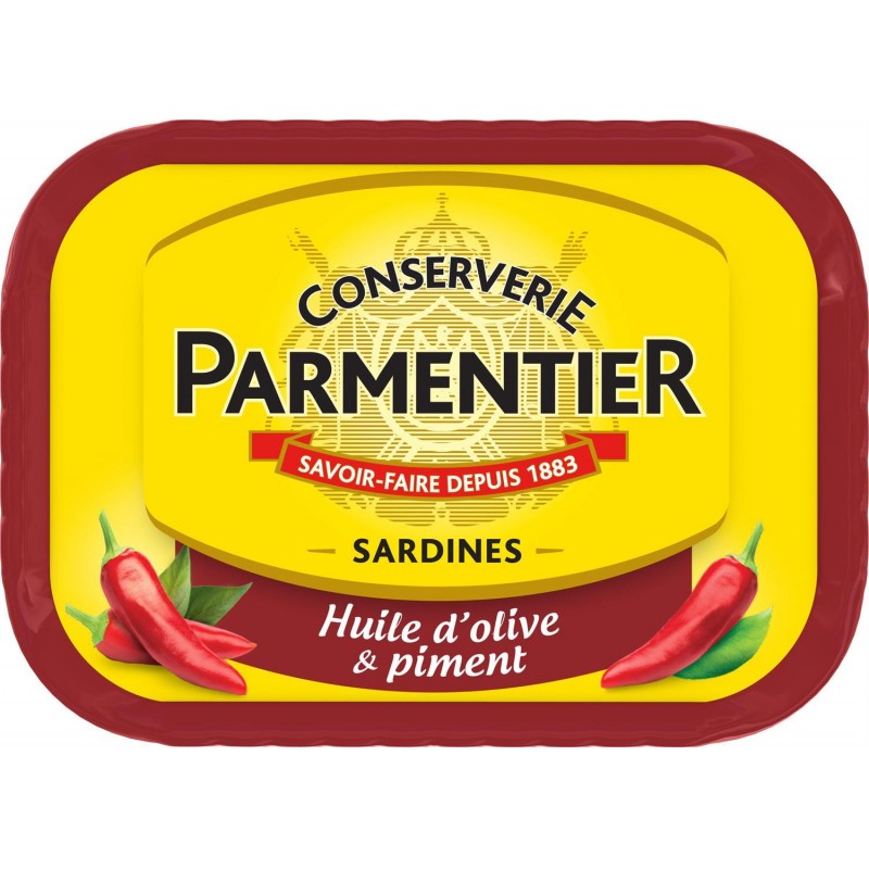 PARMENTIER Sardines À Lhuile Dolive Et Au Piment 135G - Marché Du Coin