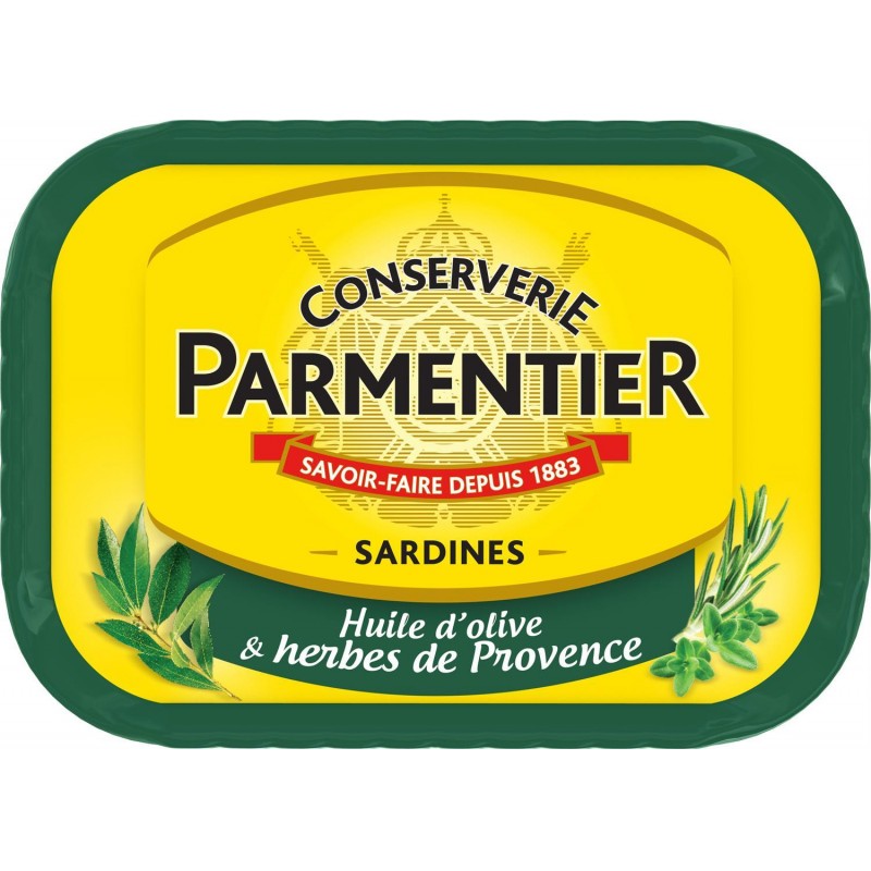 PARMENTIER Sardines Huile Olive Et Herbes De Provence 135G - Marché Du Coin