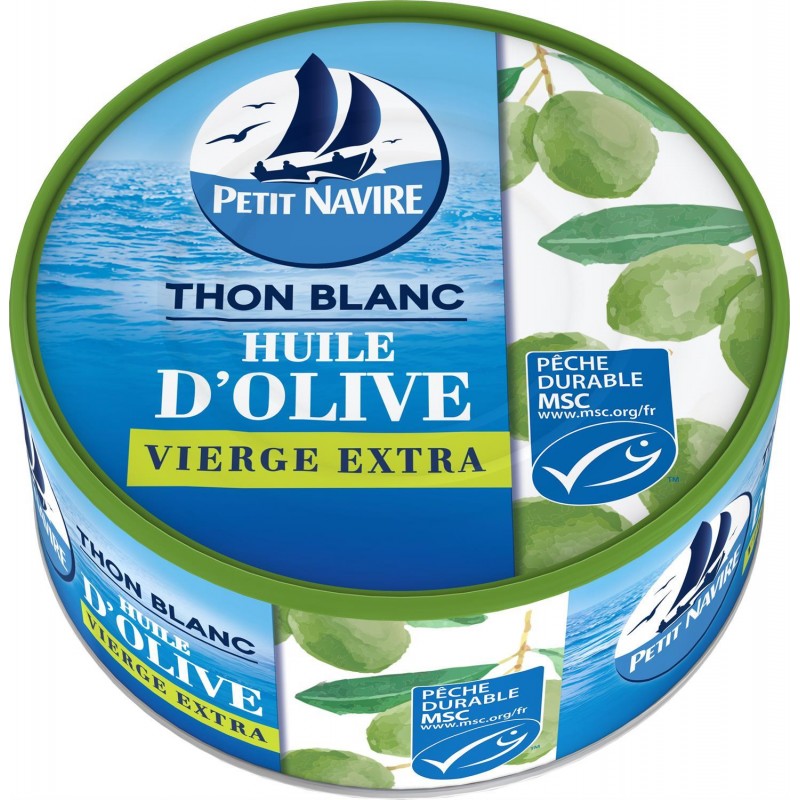 PETIT NAVIRE Thon Blanc À L'Huiled'Olive Vièrge Extra Msc 104G - Marché Du Coin