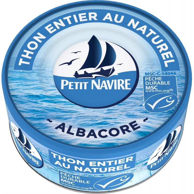 PETIT NAVIRE Thon Entier Naturel Albacore Msc 112G - Marché Du Coin