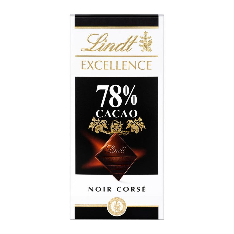 LINDT Excellence Noir 78% Cacao 100G - Marché Du Coin