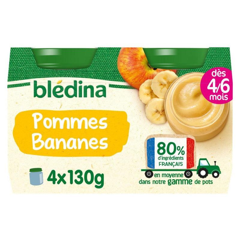 BLÉDINA Petit Pot Pommes Bananes 4X130G - Marché Du Coin