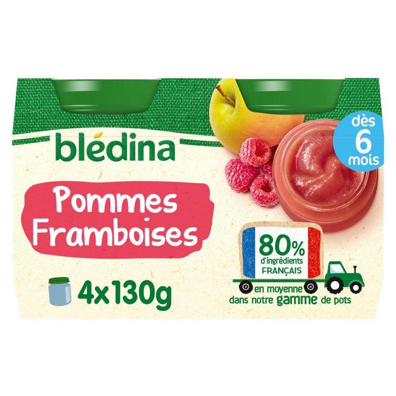 BLÉDINA Pots Pommes Framboises 4X130G - Marché Du Coin