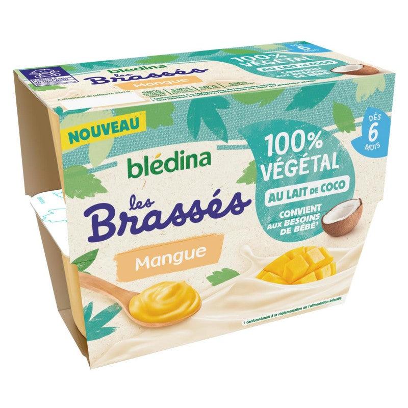 BLÉDINA Brassé Mangue 100% Végétal Au Lait De Coco 4X95G - Marché Du Coin