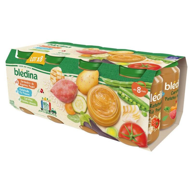 BLÉDINA Pots Jardinière Légumes Poissons Féculents Poulet 8X200G - Marché Du Coin