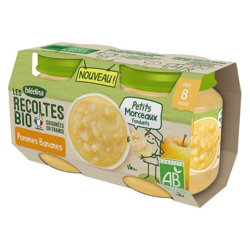 BLÉDINA Blédina Les Récoltes Bio Pommes Bananes Dès 8 Mois 2X130G - Marché Du Coin