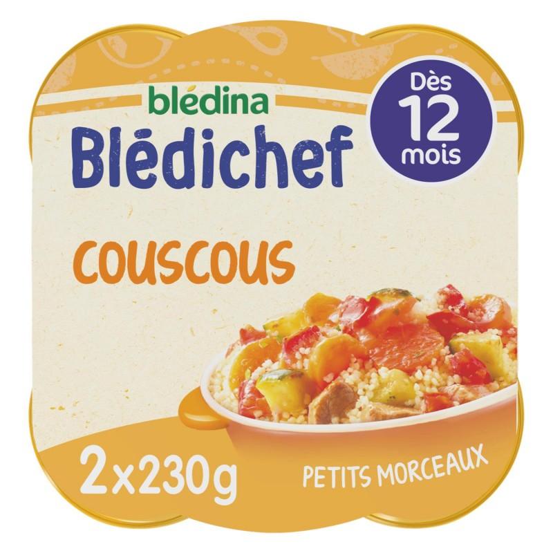 BLÉDINA Bledichef Couscous Petits Morceaux Dès 12 Mois 2X230G - Marché Du Coin
