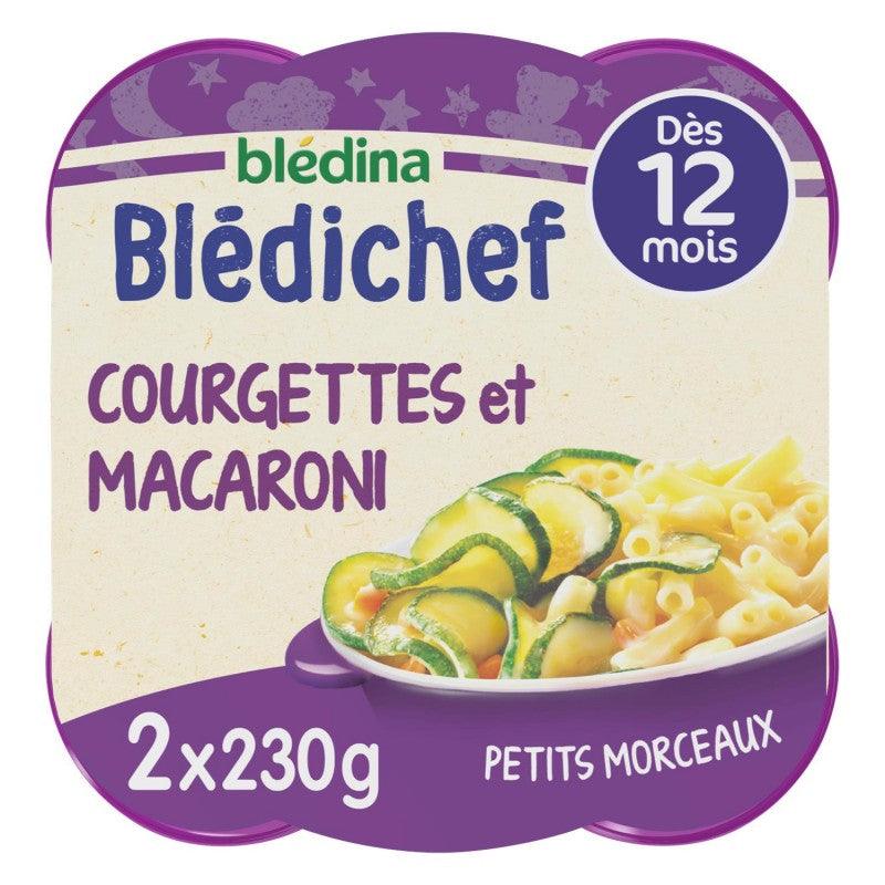 BLÉDINA Bledichef Fondue De Courgettes Et Macaroni Dès 12 Mois 2X230G - Marché Du Coin