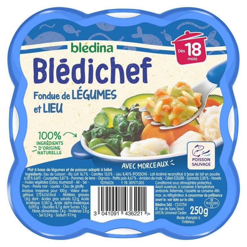 BLÉDINA Blédichef Fondue De Légumes Et Lieu Dès 18 Mois 250G - Marché Du Coin