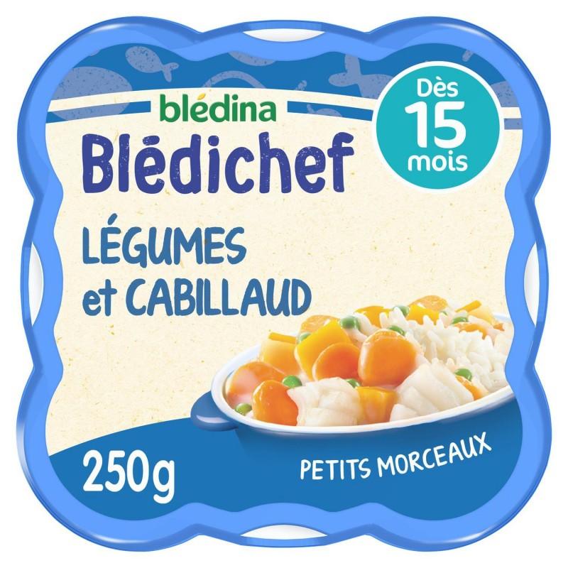 BLÉDINA Blédina Blédichef Mijoté De Légumes Fondants Et Cabillaud Dès 15 Mois 250G - Marché Du Coin