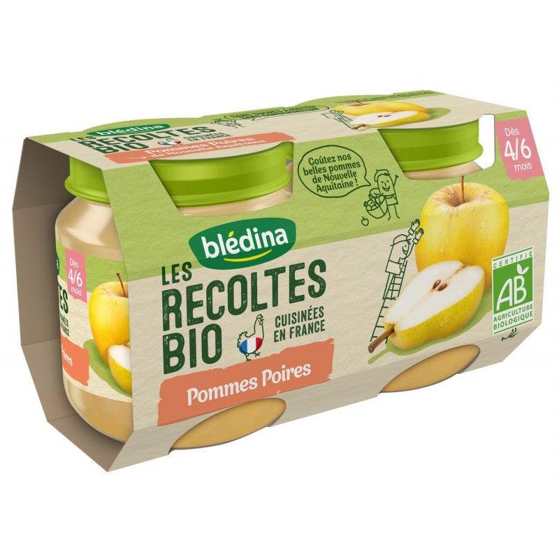 BLÉDINA Blédina Les Récoltes Bio Pommes Poires Dès 4/6 Mois 2X130G - Marché Du Coin