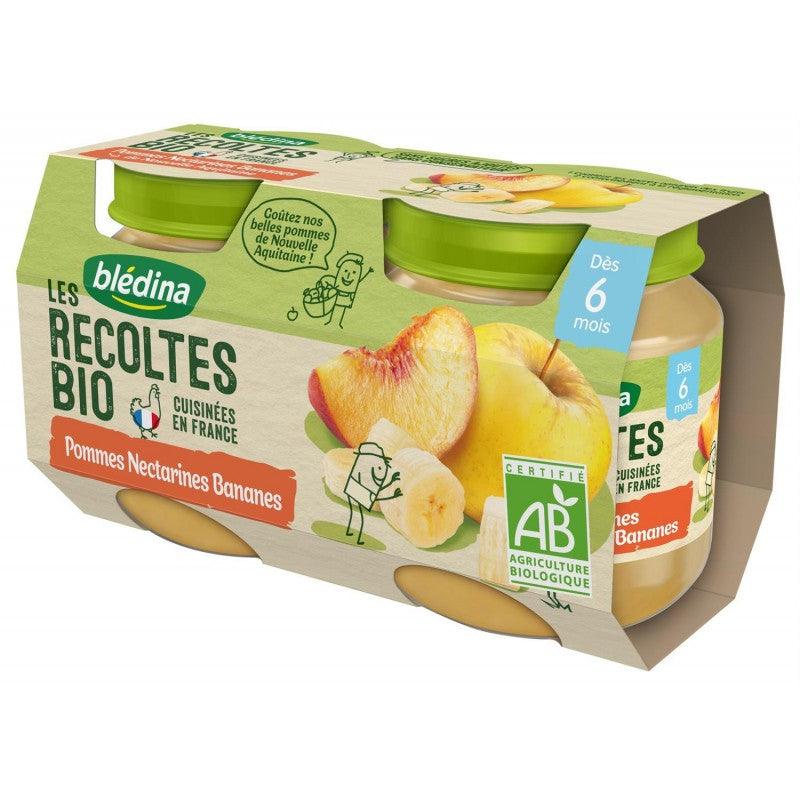 BLÉDINA Blédina Les Récoltes Bio Pommes Nectarines Bananes 2X130G - Marché Du Coin